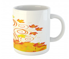 Warm Tones Grape Leaves Mug