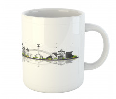 Kiev Skyline Reflection Art Mug