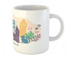 Floral Istanbul Landmarks Mug