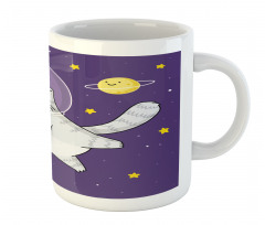 Cat Astronaut Cartoon Mug