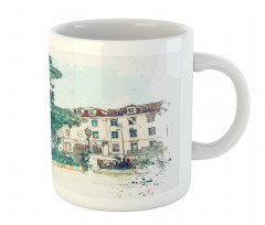 Old Fountain in Town Square Mug