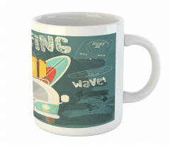 Surfing Text and Van Mug