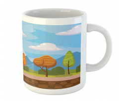 Autumn Trees and Car Mug