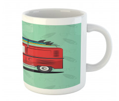 Van with Surf Boards Mug