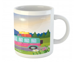 Camper Van on Road Mug