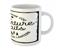 Tent and Trees Art Mug