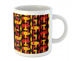 Circles Funky 70's Motifs Mug