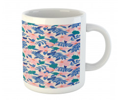 Soft Exotic Flower Leaves Mug