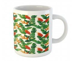 Vibrant Banana Leaves Art Mug