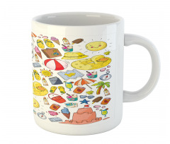 Vivid Summer Vacation Items Mug