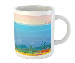 Vertical Underwater Scene Mug