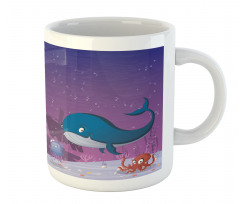 Oceanic Creatures Coral Mug