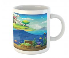 Undersea and an Island Mug