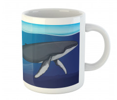 Swimming Whales Scenery Mug