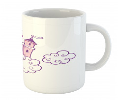 Dreamy Fortress Clouds Art Mug