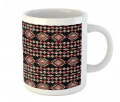 Folk Art Triangles Patchwork Mug