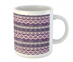 Purple Art Tribal Triangles Mug