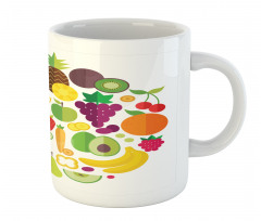 Fruits and Veggies Design Mug