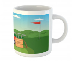 Club Car and Flag Mug