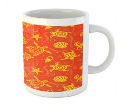 Yellow Turtles Crabs Mug