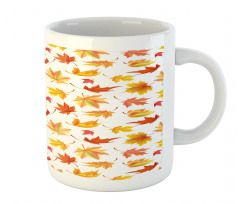 Fallen Maple Leaves Pattern Mug