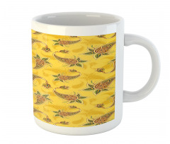 Folkloric Paisley Like Mug