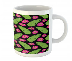 Banana Palm and Flowers Mug