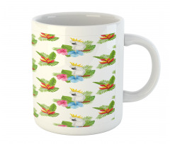 Cockatoo and Tropical Petals Mug