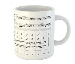 Detailed Musical Motifs Mug