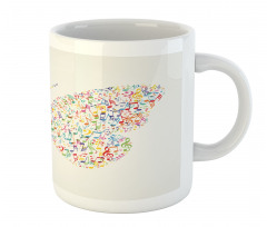 Butterfly with Notes Mug