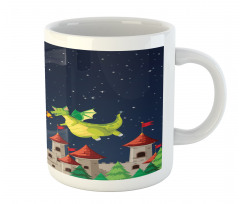 Castle and Flying Dragon Mug