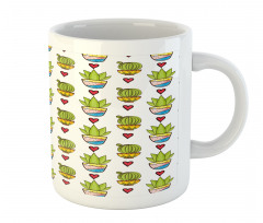 Colorful Succulents in Pots Mug