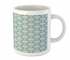 Diagonal Squares Geometric Mug