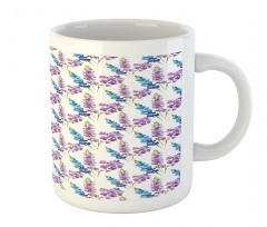 Violet Tone Flowers Pattern Mug