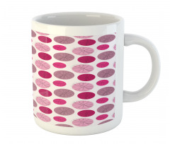 Flower Sketches over Dots Mug