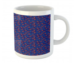 Dotted Blobs Dragonflies Mug