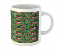 Hibiscus Plumeria Monstera Mug