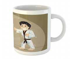 Children Karate Cartoon Art Mug