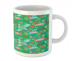 Caribbean Botany Flamingos Mug