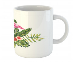 Flamingo and Flowers Mug