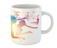 Jumping People Butterflies Mug