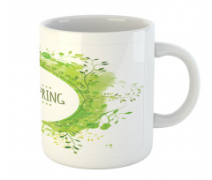 Green Leaves Corolla Circle Mug