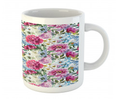 Watercolor Look Bouquet Art Mug