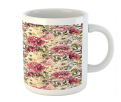 Motley Spring Flowers Leaves Mug