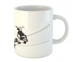 Players Hitting the Ball Mug