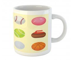 Different Sports Balls Layout Mug