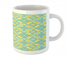 Butterfly Motif Damask Mug