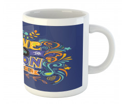 Floral Themed Text Mug