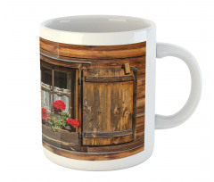 Wooden Hut with Window Mug