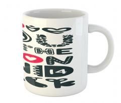 Symbols Elements Calligraphy Mug